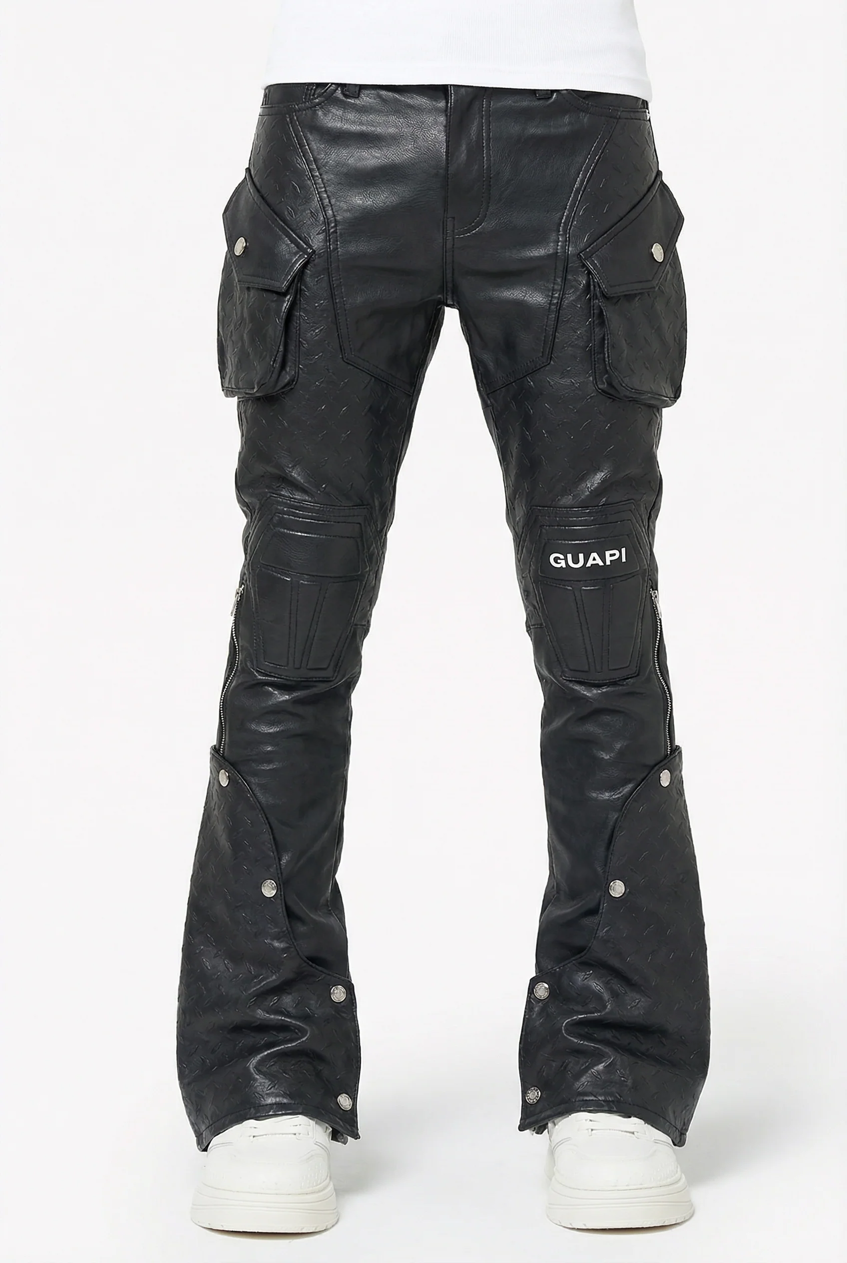 Black Coffin Arc Leather Pant