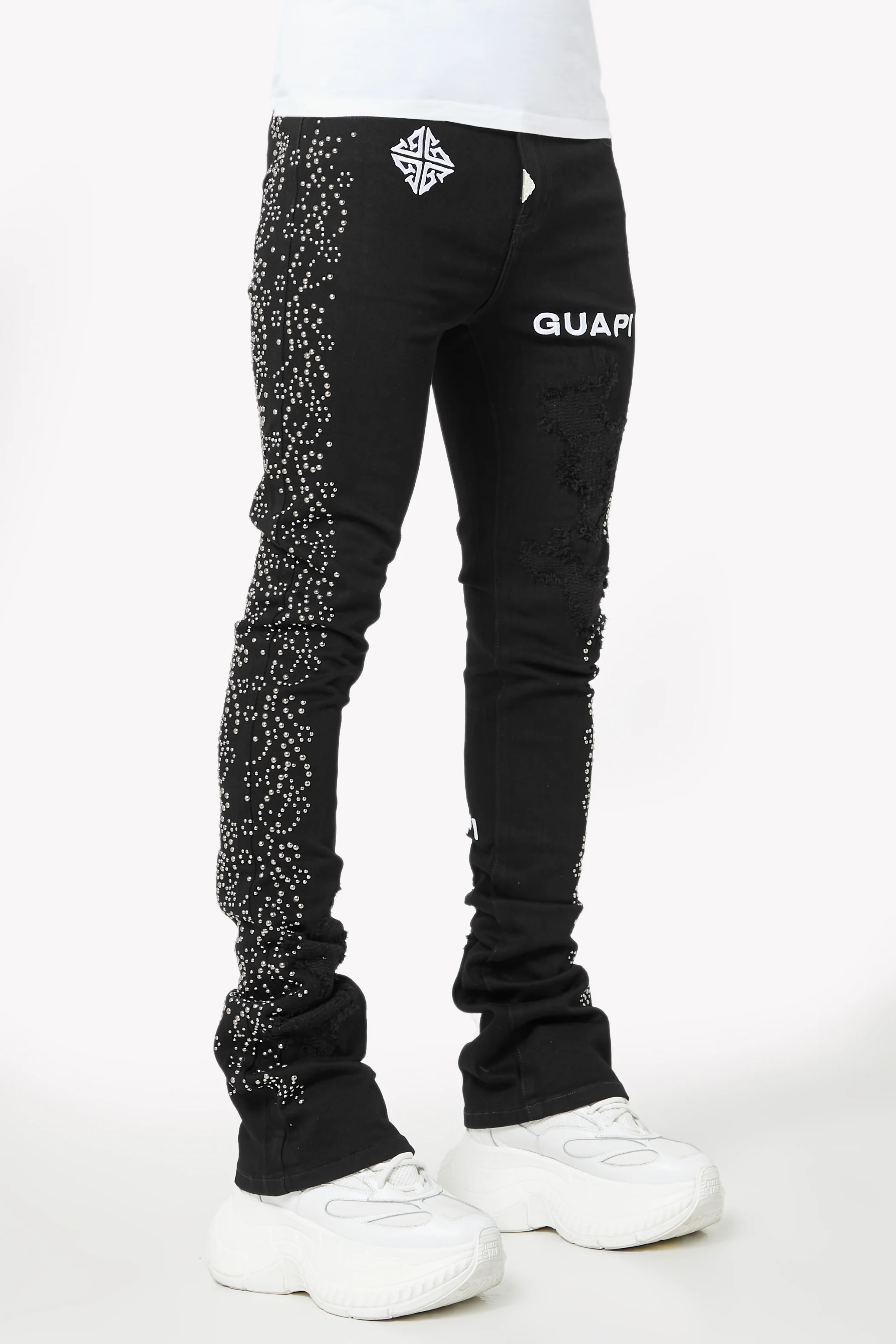 Obsidian Black Rivets Denim - Image 5
